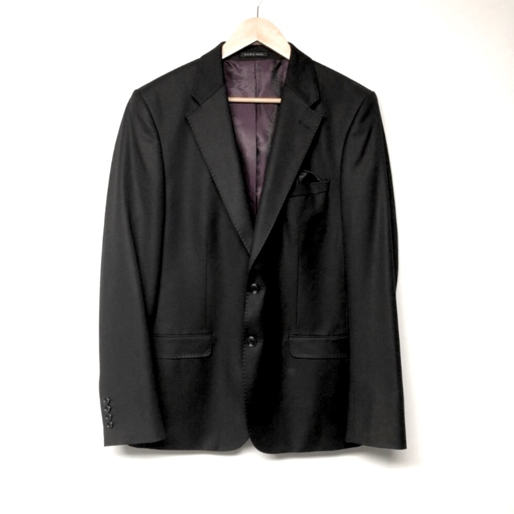 Zara Man Extra Fine Wool Suit Jacket